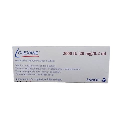 Clexane 20 Mg 2 Syringe ث Tay Pharmacies