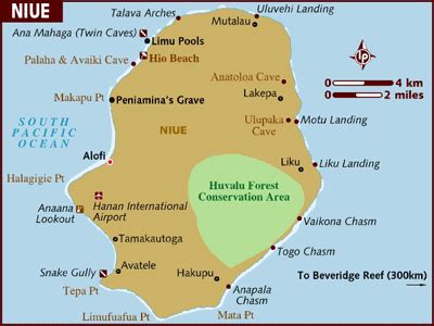 Niue map OCEANIA - Country map of Niue