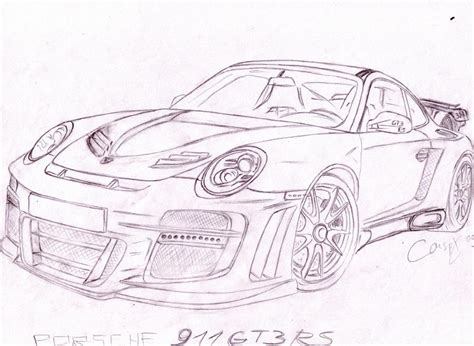 Porsche 911 GT3 RS sketch by conspx on DeviantArt