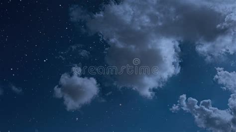 Starry Night Sky with Clouds Stock Photo - Image of fantasy, dark ...