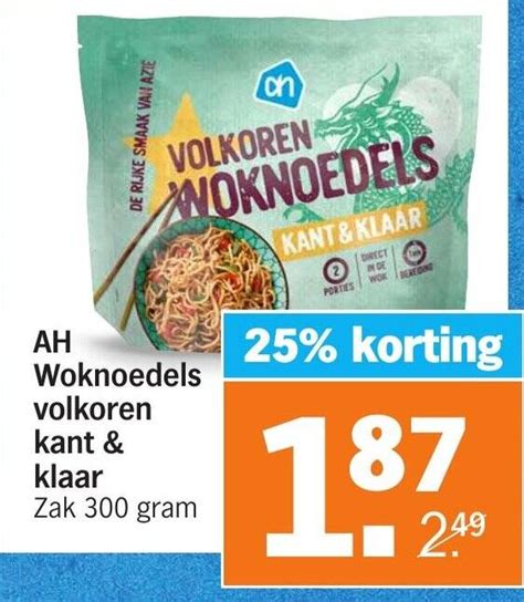 Woknoedels Volkoren Kant Klaar Gram Aanbieding Bij Albert Heijn