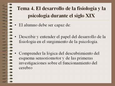 Ppt Tema El Desarrollo De La Fisiolog Powerpoint Presentation