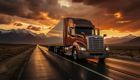 Premium AI Image Trucking Industry Delivers Freight On Multiple Lane