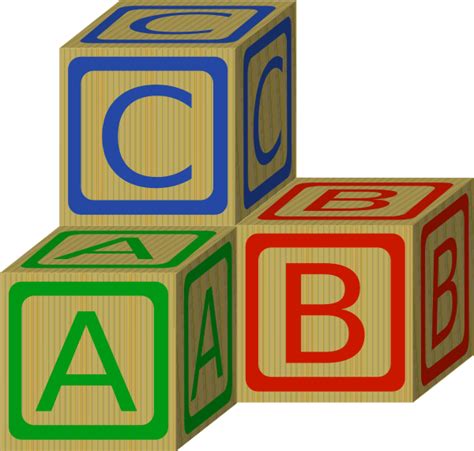 Abc Blocks clip art (106429) Free SVG Download / 4 Vector