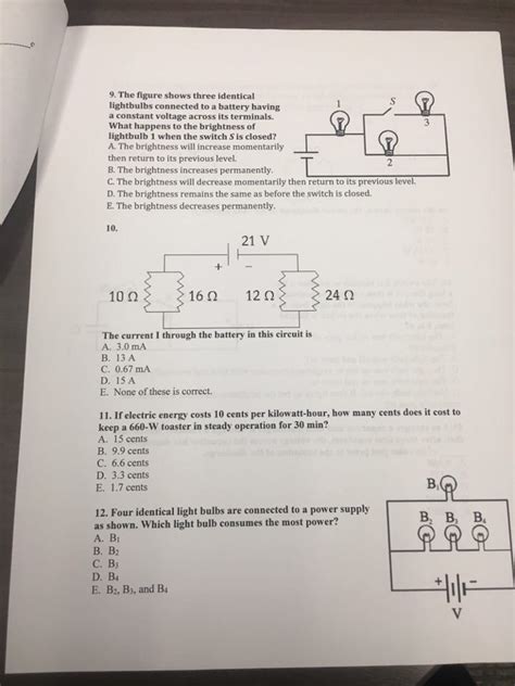 Solved The Figure Shows Three Identical Lightbulbs Chegg