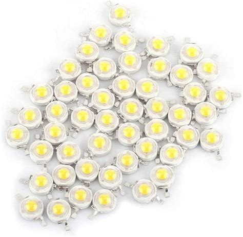 Zerodis 50 Pcs High Power Led Chip Super Bright Intensity SMD COB