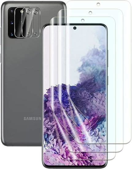 Film En Tpu Pour Samsung Galaxy S20 Plus Avec 2 Caméras En Verre Trempé