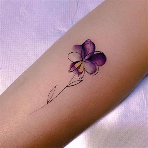 Violet Flowers Tattoo