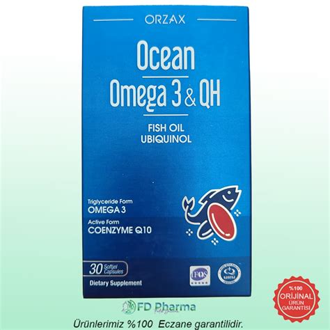 Orzax Ocean Omega 3 & QH Takviye Edici Gıda 30 Kapsül Orzax Ocean Omega ...