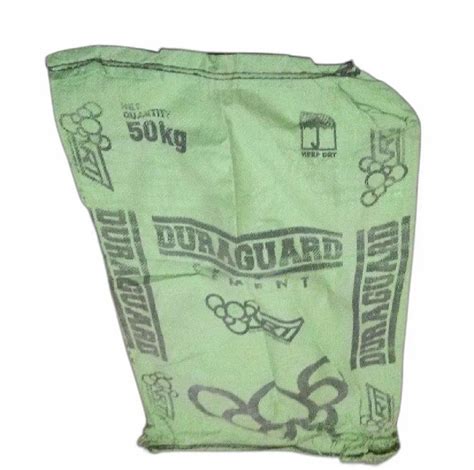 Light Green Base Polypropylene Duraguard Empty PP Cement Bag Storage