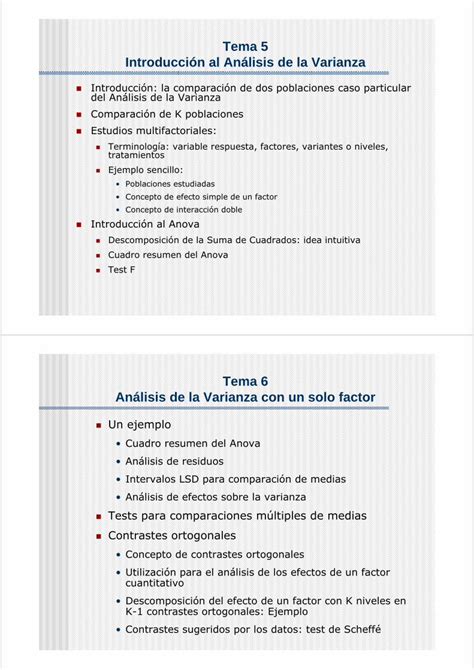 PDF Tema 5 Introducción al Análisis de la Varianza PDFSLIDE NET