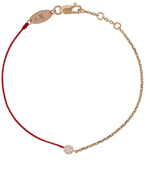 Redline Diamond And Kt Rose Gold String And Chain Bracelet Shopstyle