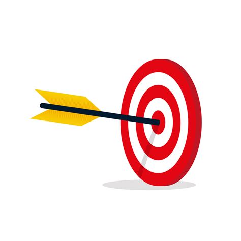 Target with arrow icon. Template design for competition winning, goal