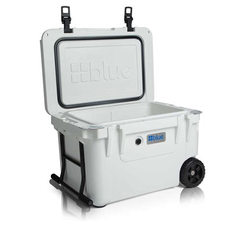 60 Quart Ice Vault Roto Molded Cooler With Wheels Blue Coolers