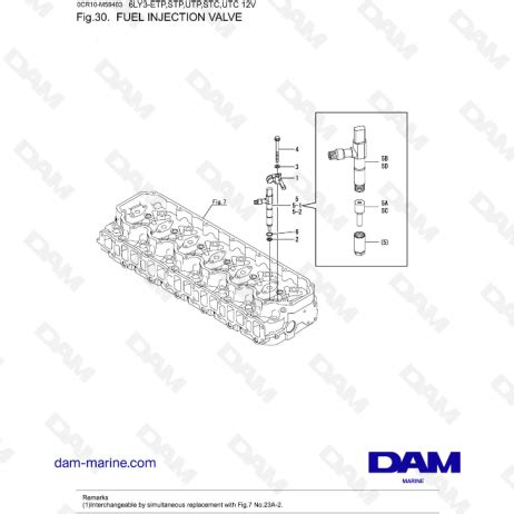 Yanmar 6LY3 ETP STP UTP STC UTC Fuel Injection Valve DAM Marine