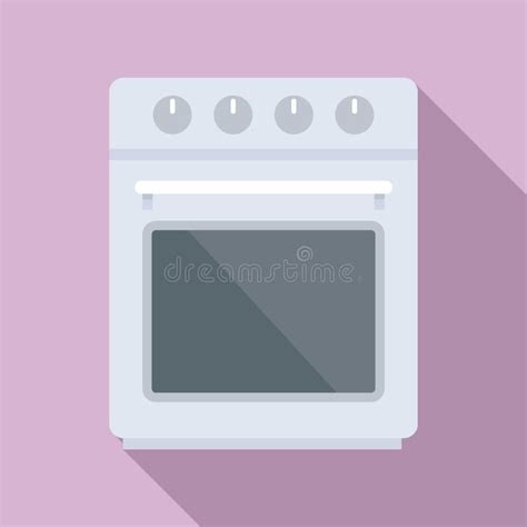 Vector Plano Del Icono Del Horno De Conversi N Frontal Cocina