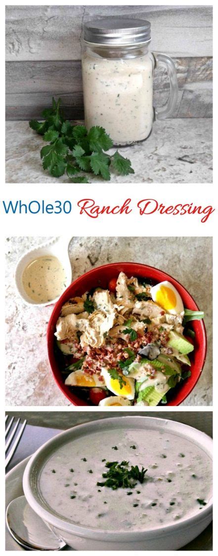 Whole30 Ranch Dressing Gluten Free Paleo Fresh Herbs Creamy