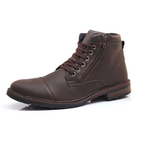 Bota Masculina Casual Bredeni Coturno Cano Baixo Confortavel Ziper