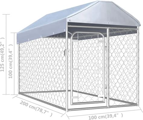 Large Outdoor Dog Kennel with Durable Roof (200x100x125cm) - Amerchant.com.au