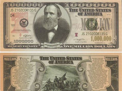 Printable Fake 1 Million Dollar Bill