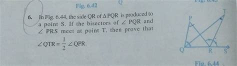 In Fig The Side Qr Of Pqr Is Produced To A Point S If The Bis