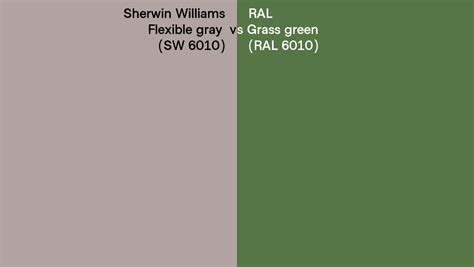 Sherwin Williams Flexible Gray Sw 6010 Vs Ral Grass Green Ral 6010