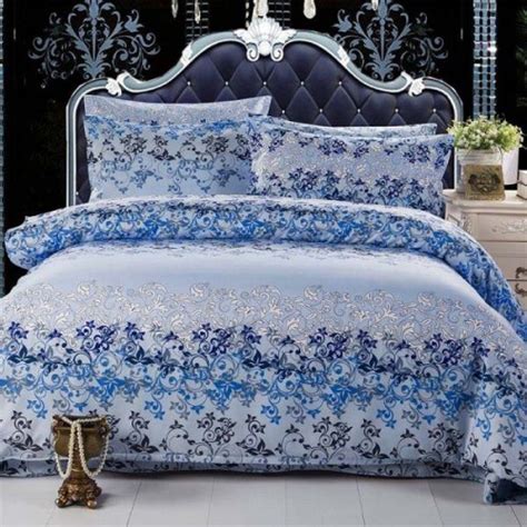 3 Or 4pcs Pure Cotton Flower Reactive Print Bedding Sets With Duvet