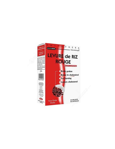 Levure De Riz Rouge G Lules Phytothera Parapharmacie Tunisie