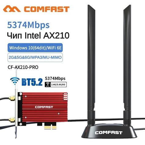 Сетевая карта COMFAST wifi адаптер для компьютера Сетевой адаптер Intel ...