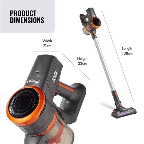 Vonhaus 220 Volt 2 In 1 Cordless Stick Vacuum Cleaner 220v 240 Volts