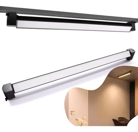 Luminária Led Difusa Linear P trilho 40w Bivolt Preto Quente MercadoLivre