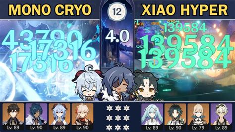 NEW 4 0 ABYSS 12 Kaeya Ganyu Mono Cryo And C6 Xiao Hyper 9 Stars