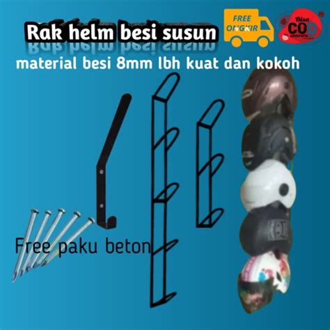 Jual Rak Gantungan Helm Cantelan Cantolan Helem Dinding Estetik