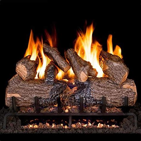 Peterson Real Fyre Inch Charred Oak Gas Log Set With Vented Propane