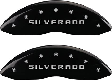 Amazon MGP Caliper Covers 14005SSILBK Silverado Engraved Caliper