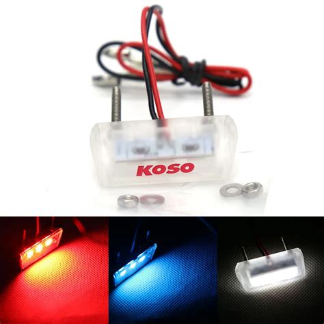 Universal Motorcycle Registration License Plate Holder Led Light For