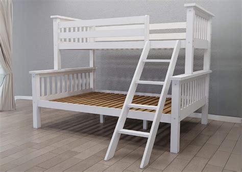 White Triple Bunk Bed Reinforced Beds