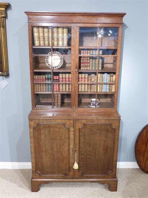 Small Antique Bookcase Cabinet Library Bookcase Georgian Bookcase