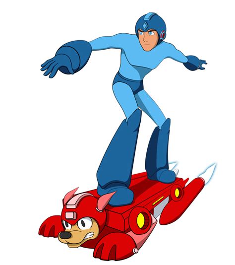 Mega Man and Rush by Design-Escape on DeviantArt