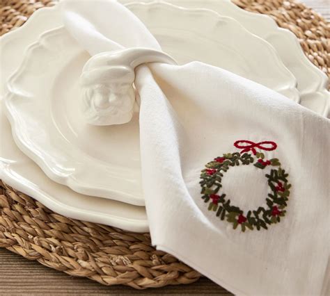 Figural Santa Napkin Rings Set Of Pottery Barn