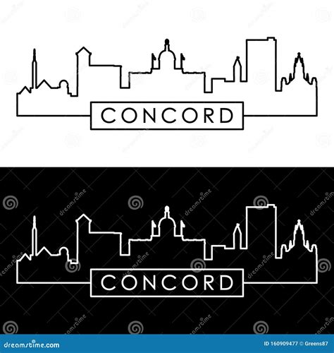 Concord Skyline Silhouette. Vector Illustration | CartoonDealer.com ...