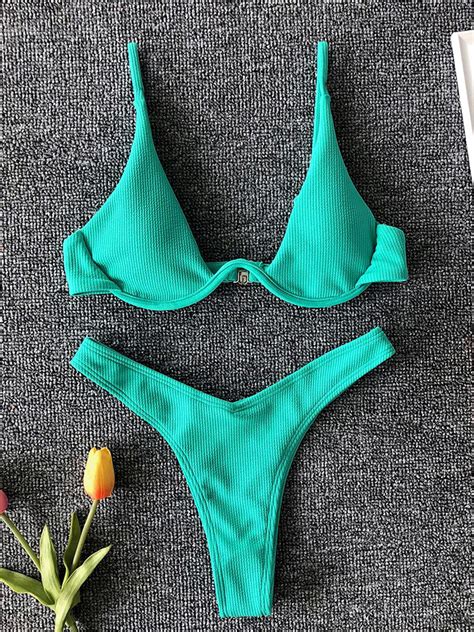 Miyouj New Pleasted Bikinis Sexy Swimsuit Women 2022 Bikini Set Triangle String Beachwear Thong