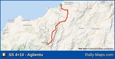 Ss Aglientu Stage Map Rally Costa Smeralda Erc