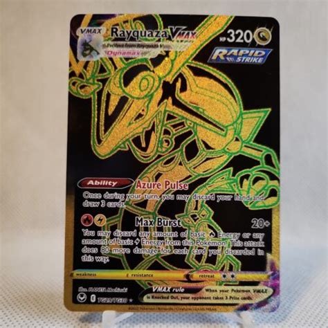 Rayquaza Vmax Tg29tg30 Secret Trainer Gallery Pokémon Tcg Silver