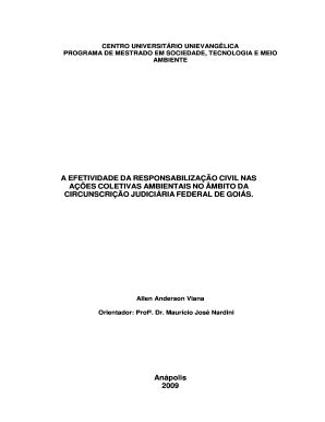 Preenchível Disponível unievangelica edu CENTRO UNIVERSITRIO