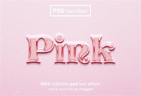 Premium Psd Pink Liquid 3d Text Effect Glossy Text Effect