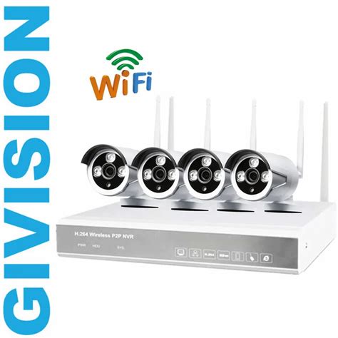 4CH Wireless NVR IP Camera CCTV System 4PCS Outdoor 720P IR night ...