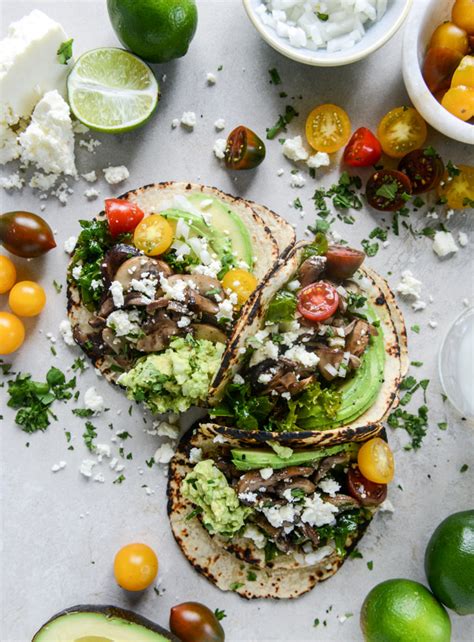 Chipotle Marinated Kale And Smoky Mushroom Tacos How Sweet Eats