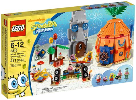 Replacement Sticker For Set 3818 Bikini Bottom Undersea Party BrickStickerShop