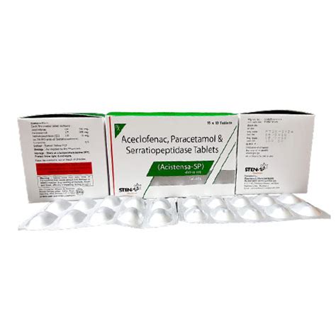 Aceclofenac Mg Paracetamol Mg Serratiopeptidase Mg